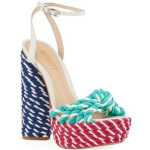 Shultz Multicolor Rope Platform Women Sandles